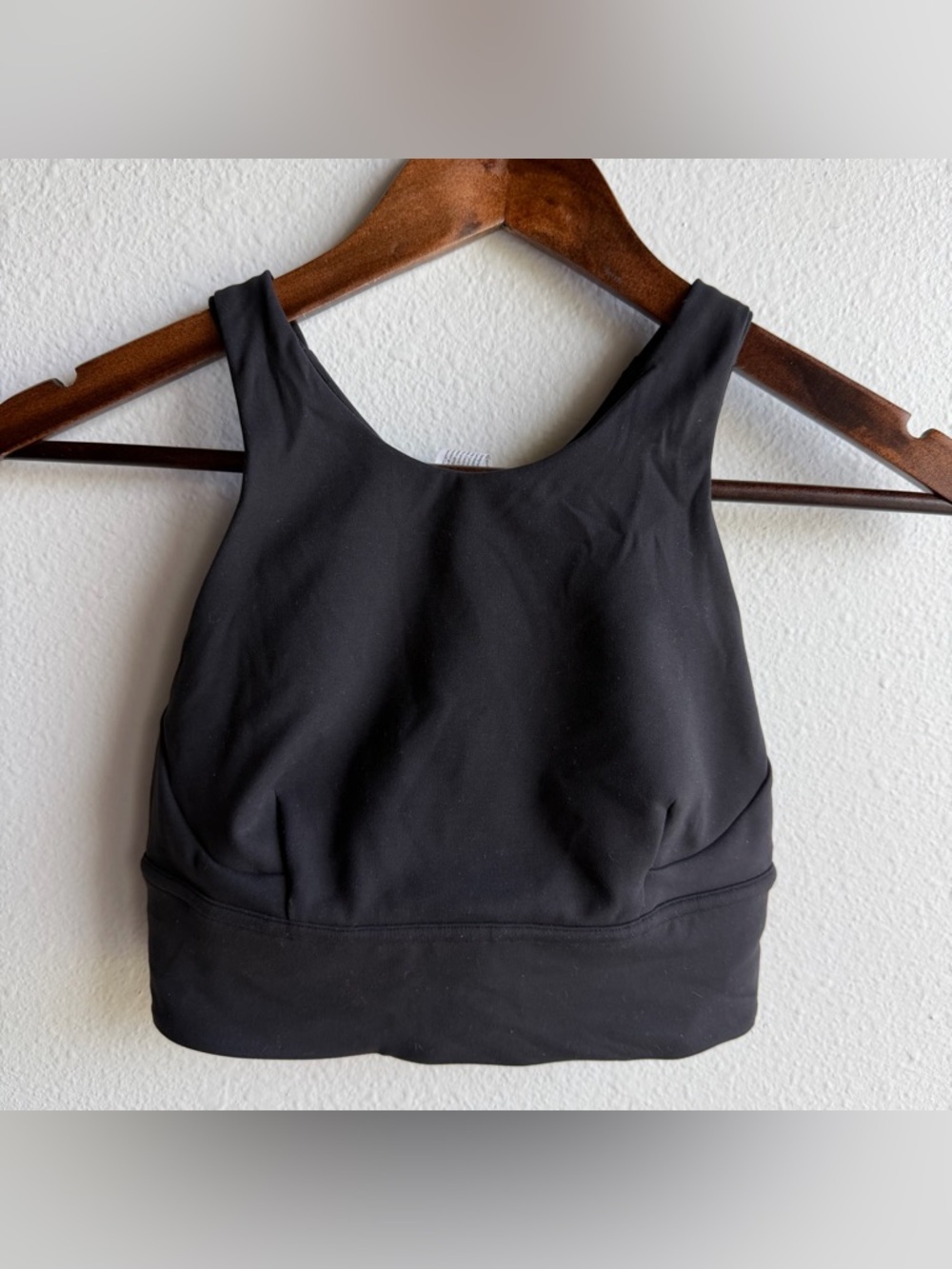 Lululemon Wunder Train Long Line Black Sports Bra Size 4 Athletic Workout Gym G